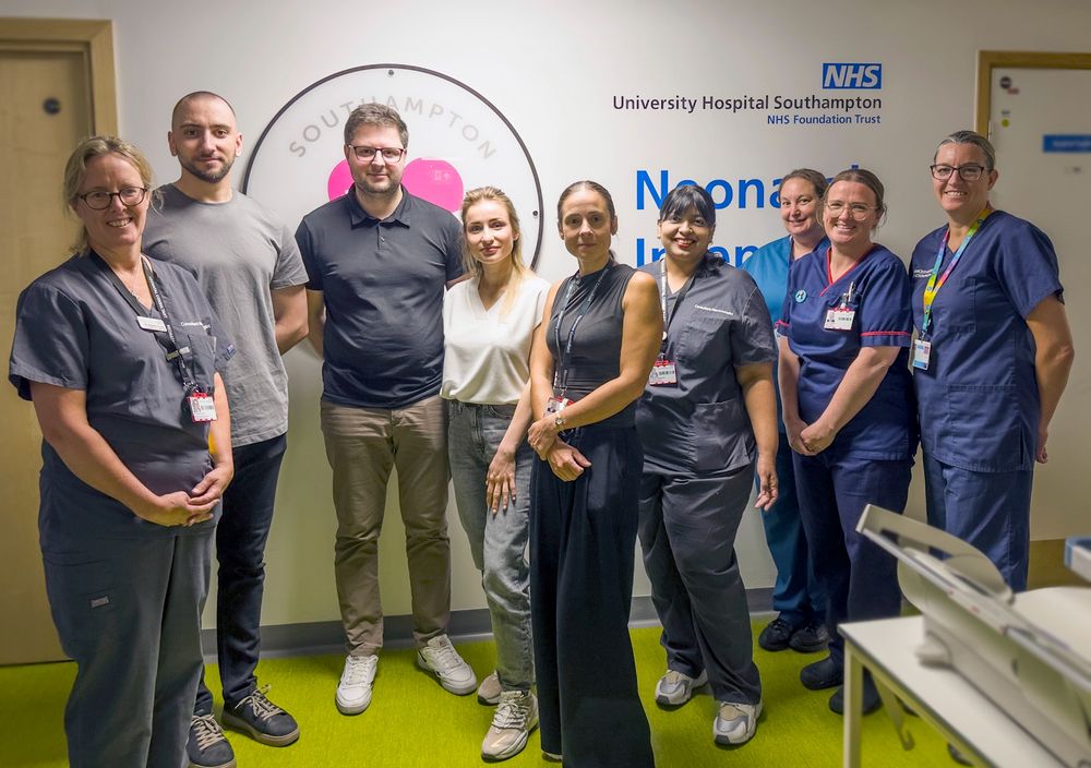 Ukrainian medics with NICU team at UHS