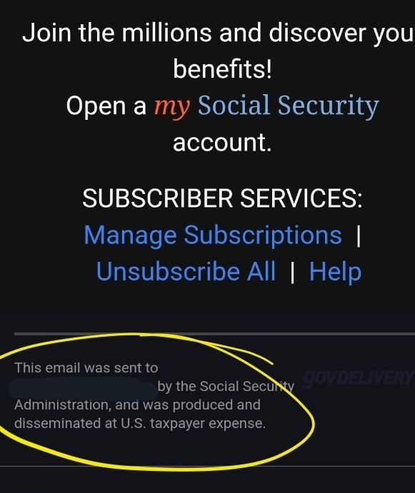 Screenshot of end of referenced email. Yellow circle around text to draw attention. Text reads 