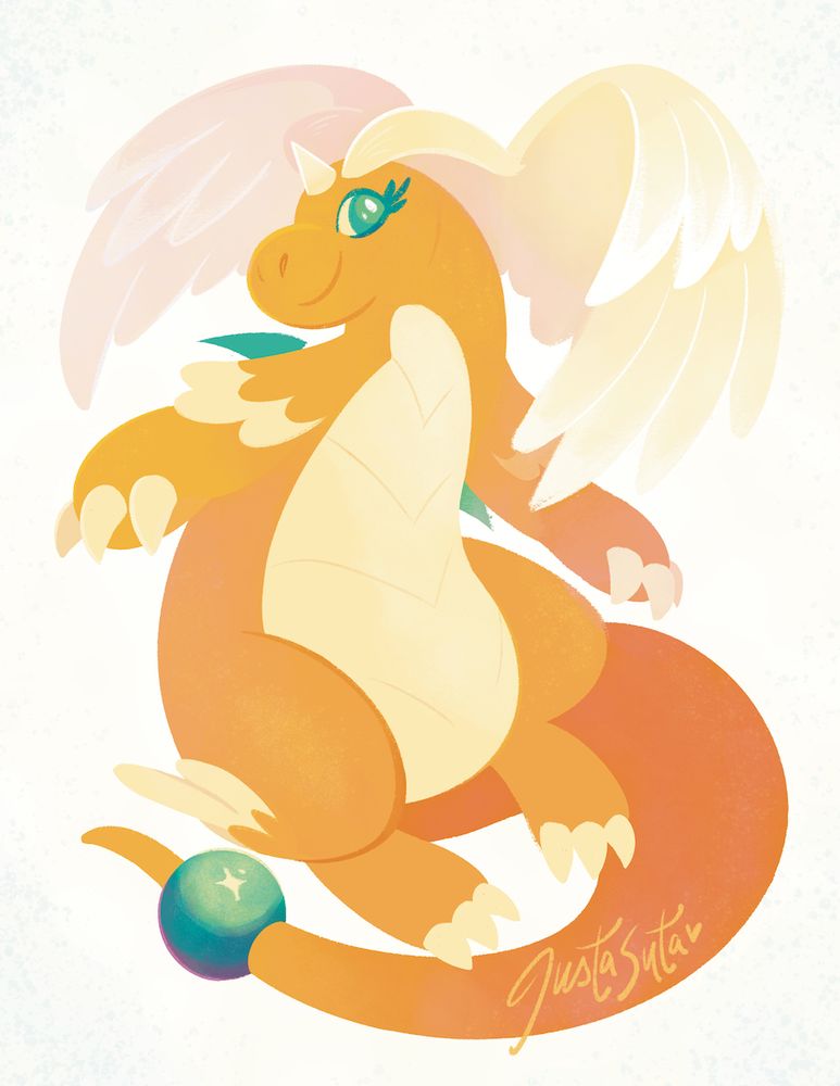 just a simple mega dragonite, with eyelashes cuz why not
