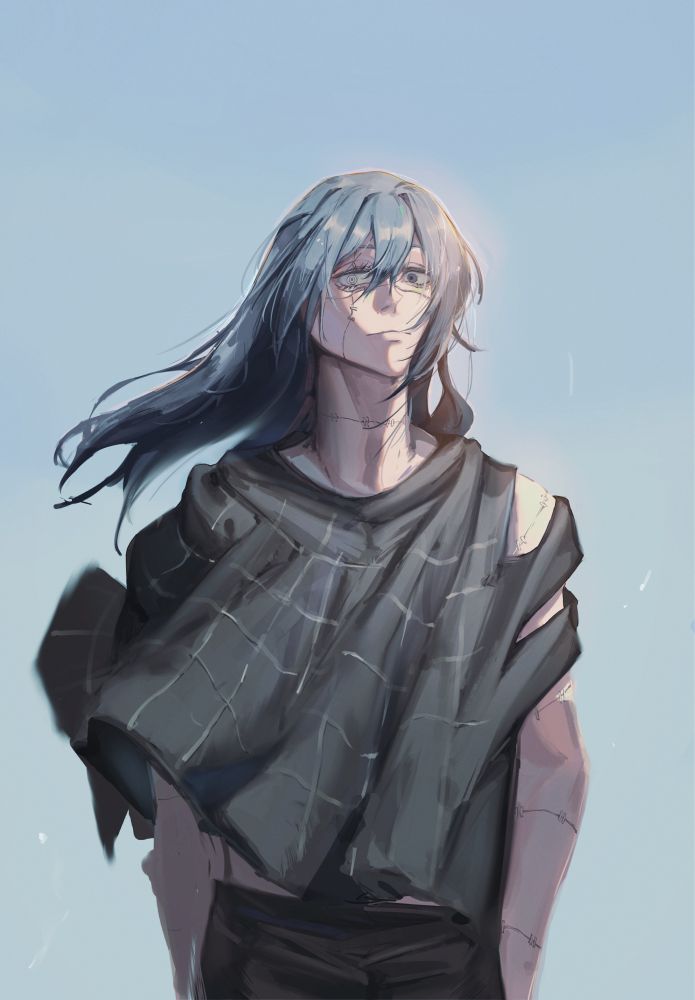 Mahito of Jujutsu Kaisen is looking at us under the sunlight.