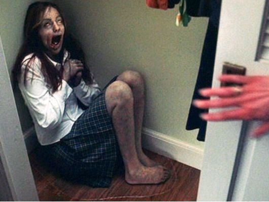 The infamous “face reveal” of the girl in the closet post-Sadako encounter (or whatever the girl’s name is in the American version) from The Ring (2002)