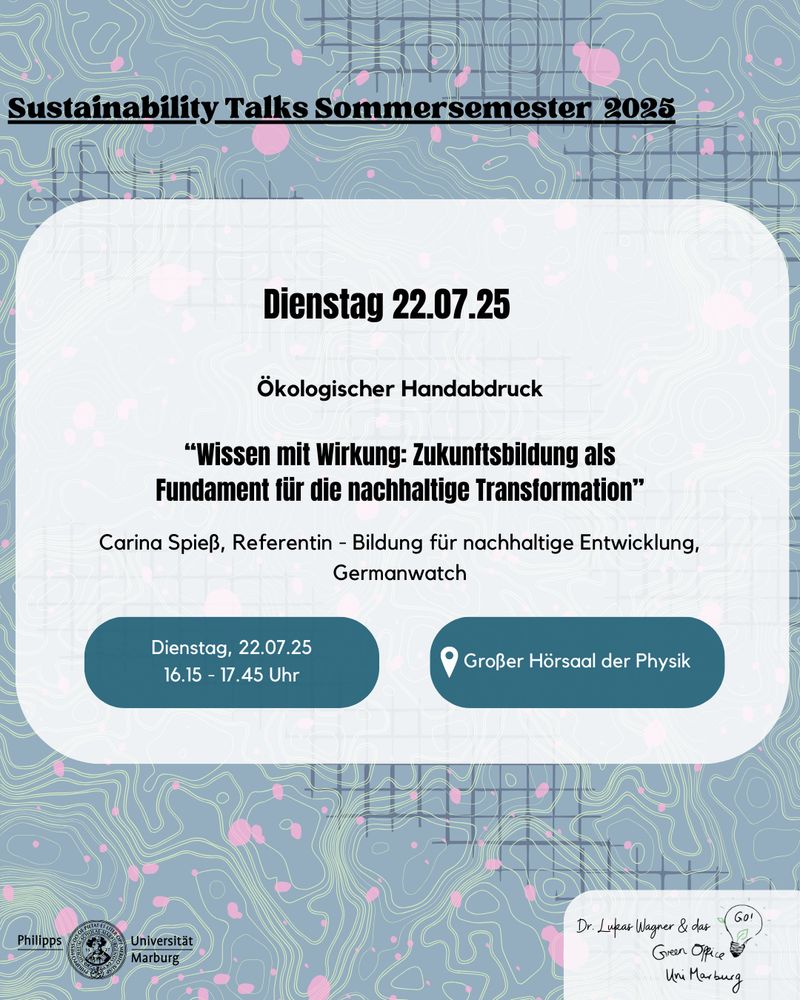 Einladung zur 14. Veranstaltung der MarburgSustainabilityTalks 2025