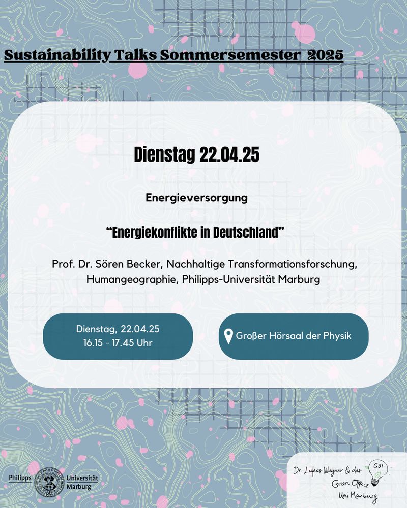 Vortragseinladung "Energiekonflikte in Deutschland"