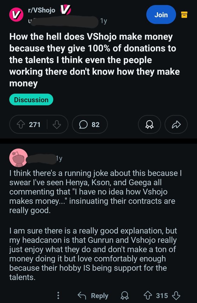 Reddit post from a year ago