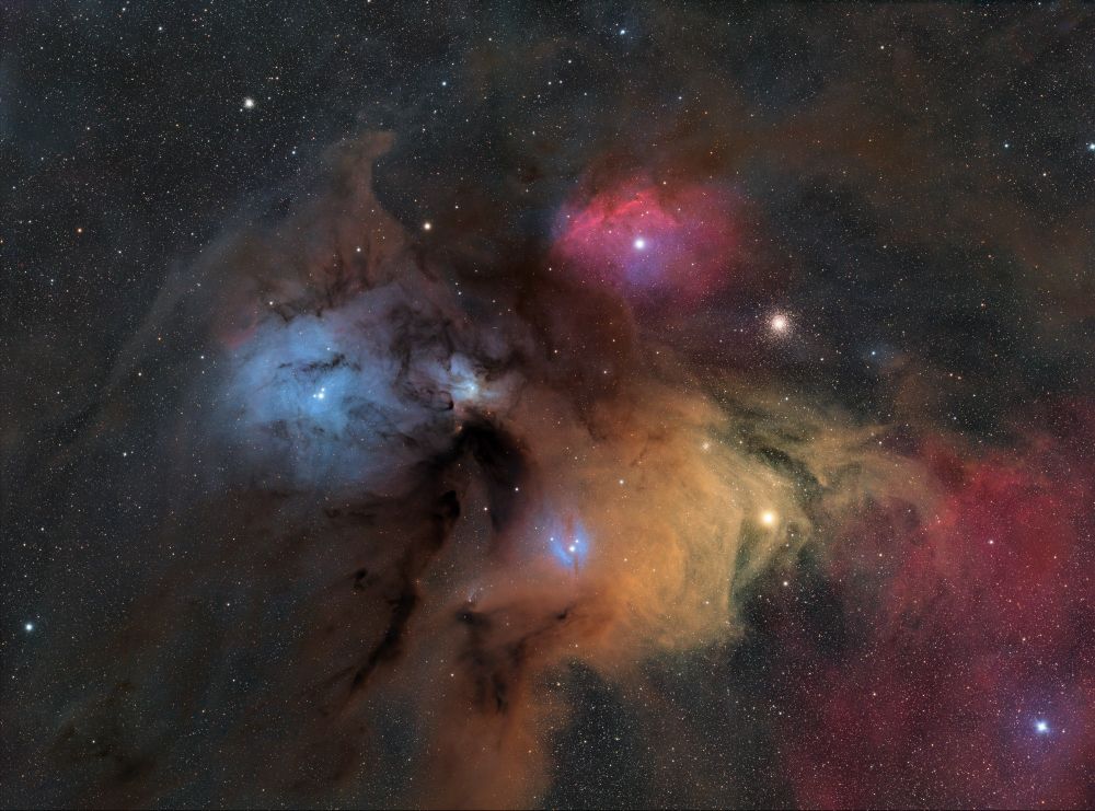 Behold the cosmic ballet of the Rho Ophiuchi nebula, captured in breathtaking RGB by SadrAstro Observatory and processed by one of our members! 🌌✨

The intricate details reveal nature's incredible complexity, showing how even the vast emptiness of space is alive with creation and wonder. Each pixel tells a story billions of years in the making.

Who else is in awe of the universe's raw beauty? 🚀📷 #Astronomy #Astrophotography #RhoOphiuchi