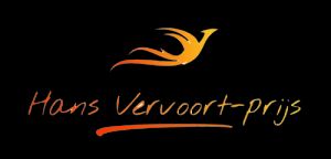 Afgebeeld is het logo van de Hans Vervoort-prijs.