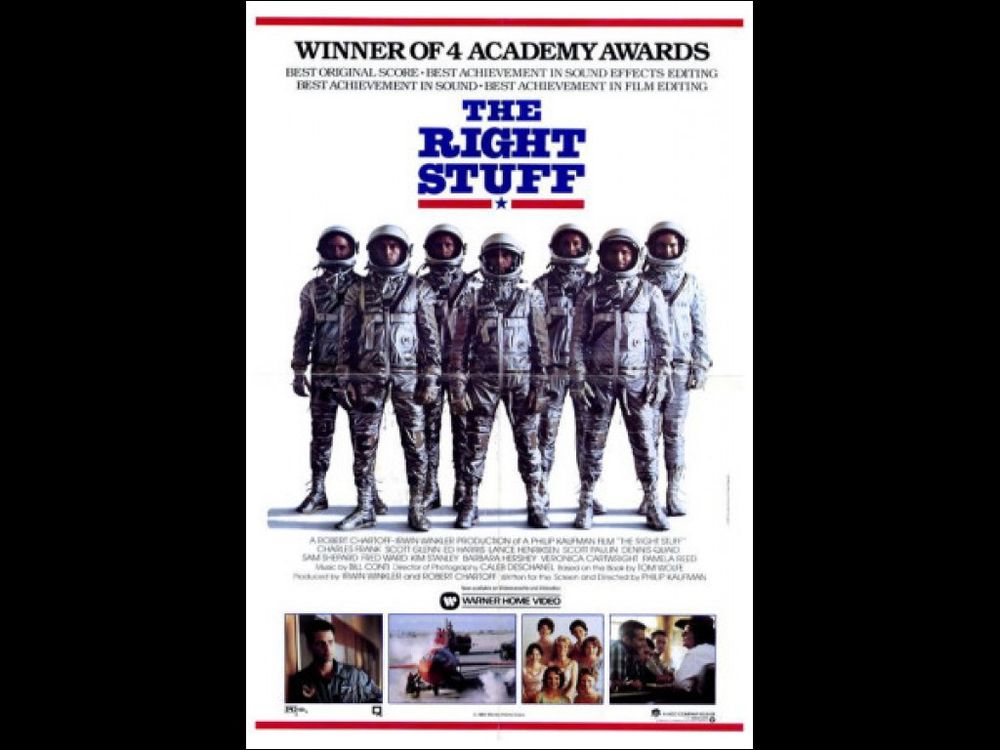 Movie poster for the 1983 film The Right Stuff