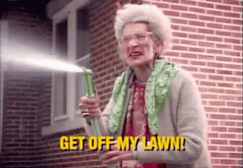 Get Off My Lawn GIF