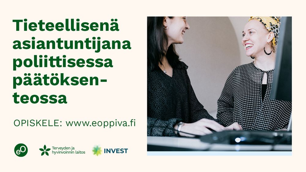 Tieteellisenä asiantuntijana poliittisessa päätöksenteossa. Opiskele: eOppiva.fi.