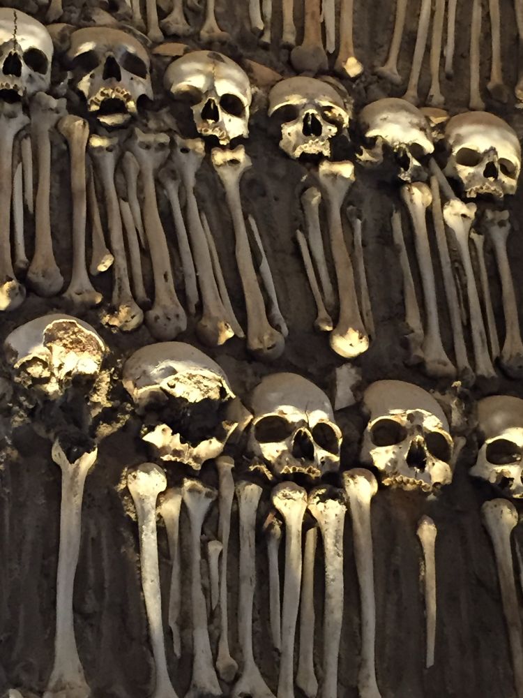 Pic in Evora Portugal of Chapel of Bones.