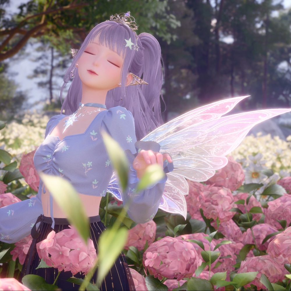 Fairy in the flowers