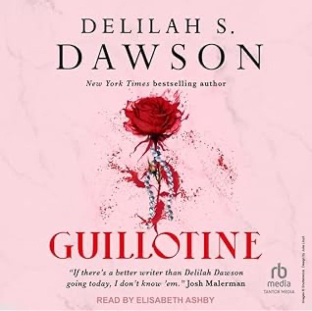 Delilah Dawson’s audiobook cover Guillotine