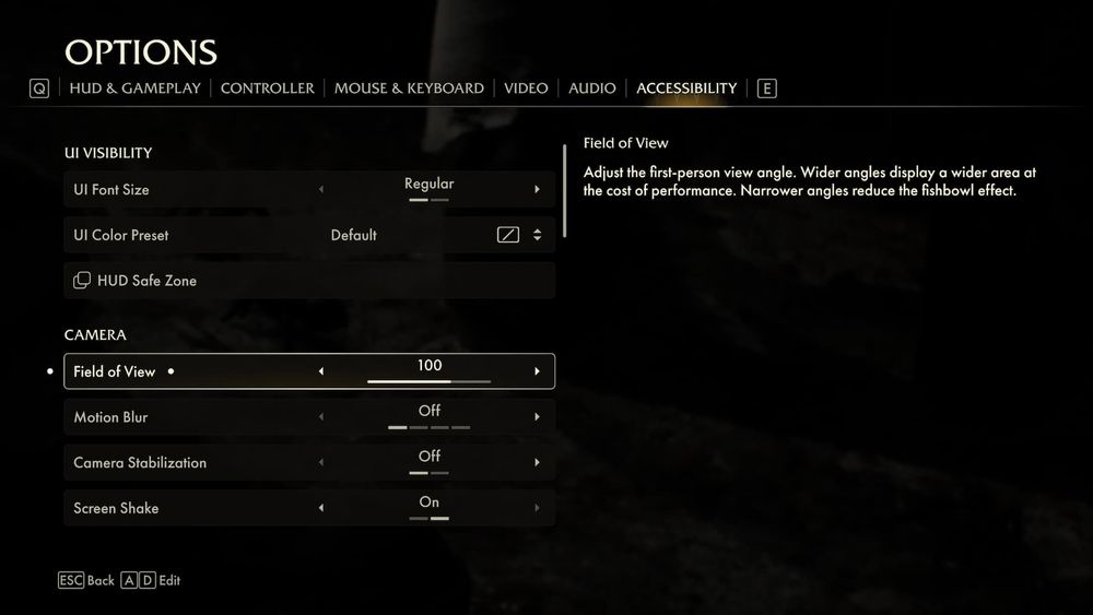 Accessibility options in Indiana jones and the great circle. Including UI font size, caption panel options, and how the camera functions 