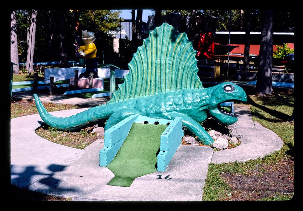 dino hole 2, wacky golf, north myrtle beach, south carolina, 1988