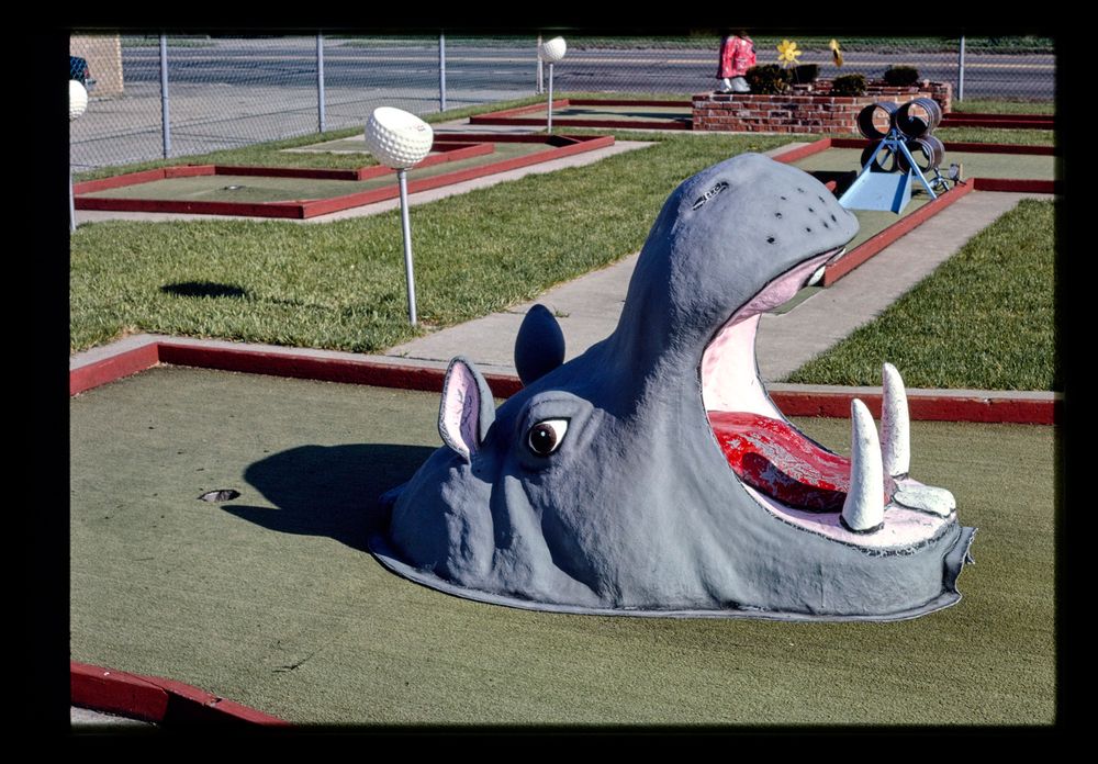 mauro's mini golf, hippo, hazel park, michigan, 1986