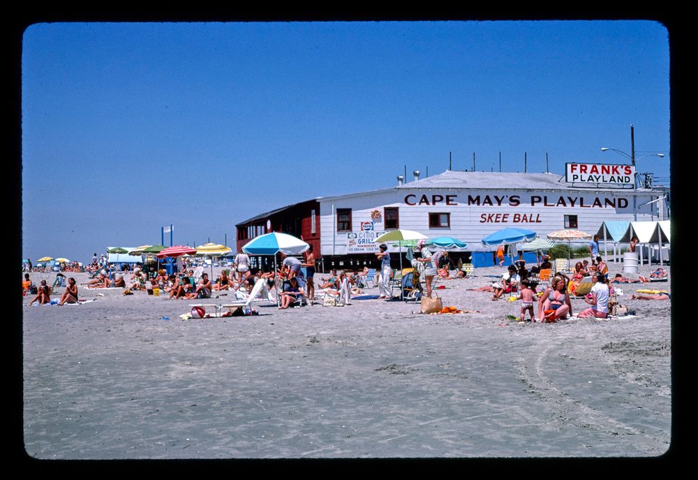 beach and playland, cape may, new jersey, 1978