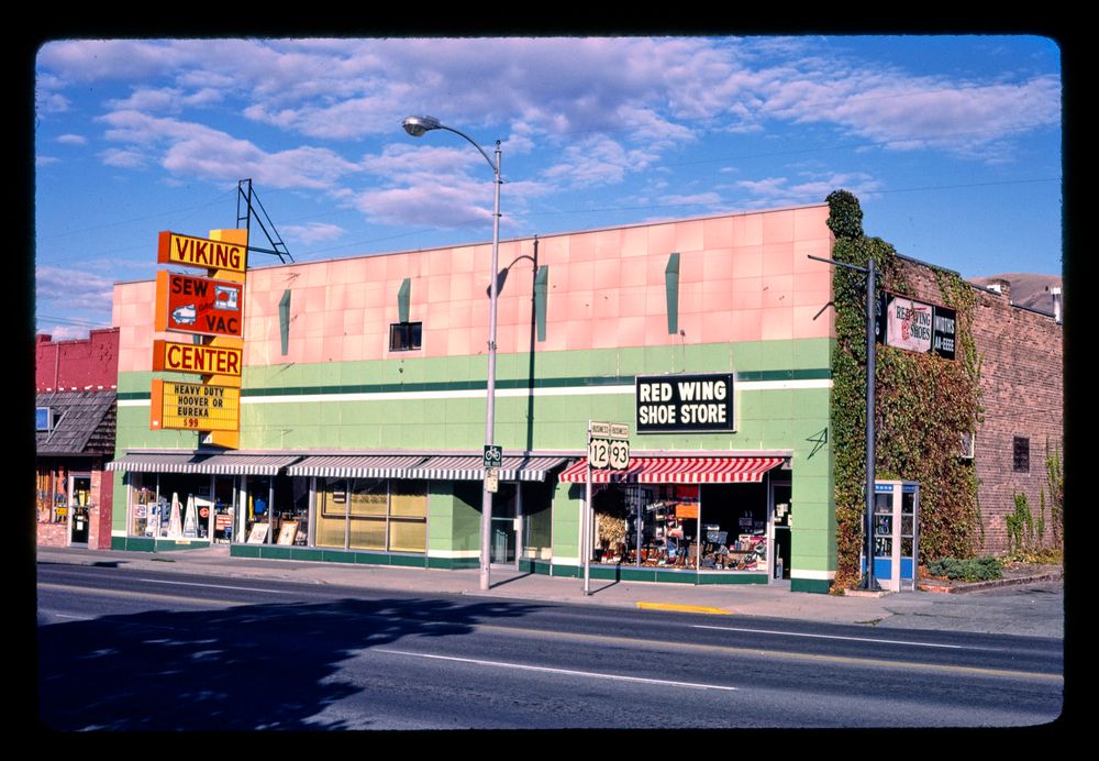 viking sew and vac center, front, higgins avenue, missoula, montana, 1987