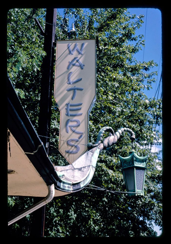 walter's hot dog stand sign, mamaroneck, new york, 1982