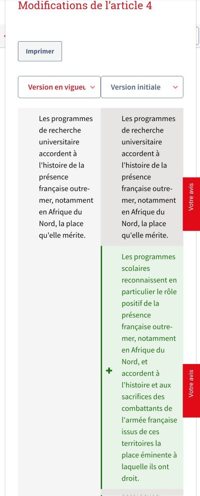 Texte de loi 2005 qui garantit l'idée des bienfaits faits de la colonisation outre hexagone