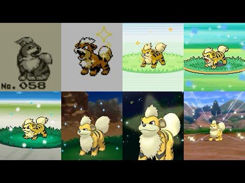 Shiny Growlithe from EVERY Generation! Generation Quest Compilation