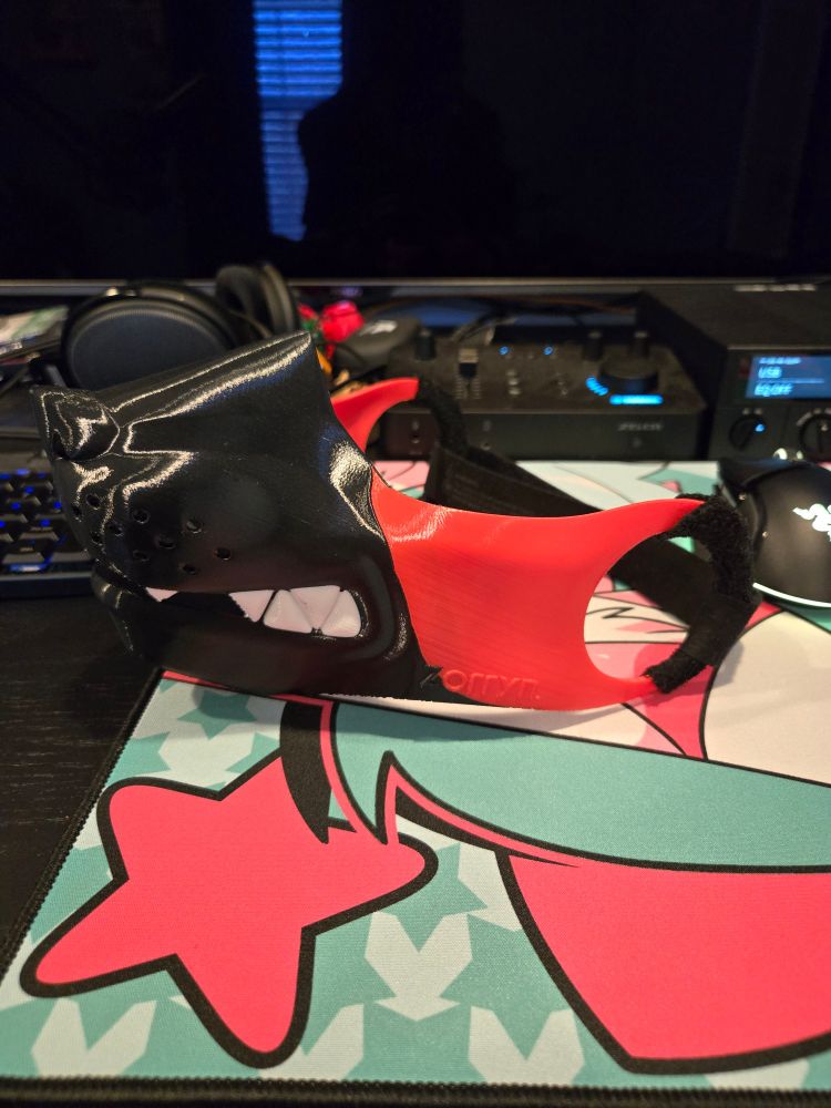 3D printed dog mask out of TPU for AMS.