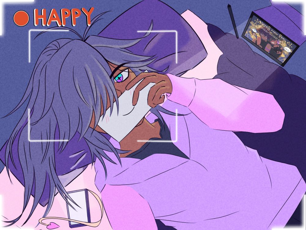 This is a recent piece of art I did after I got inspiration from Lilypichu's song + thumbnail art of Happy, which deeply resonated with my depression and social insecurities since I had a really bad self image. I am learning to heal from that past and grew to be a better and even newer person for my past, as much as it is part of me, is no longer who I am today or in the future. Smiling and learning to be a better person every day as much as I can💜