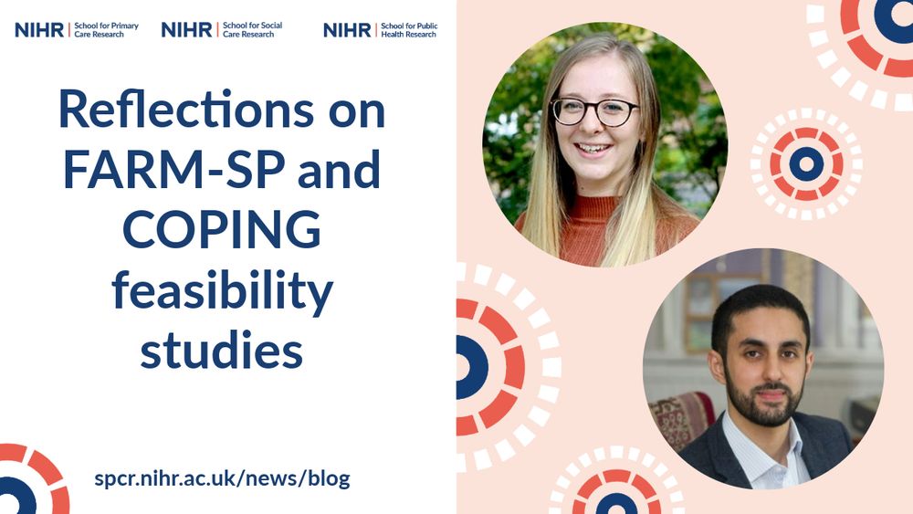 In our latest blog post, Tamsin Fisher and Faraz Mughal reflect on FARM-SP and COPING feasibility studies whilst attending the The Society for Academic Primary Care (SAPC) Mental Health Special Interest Group Conference: https://www.spcr.nihr.ac.uk/news/blog/reflections-on-farm-sp-and-coping-feasibility-studies
