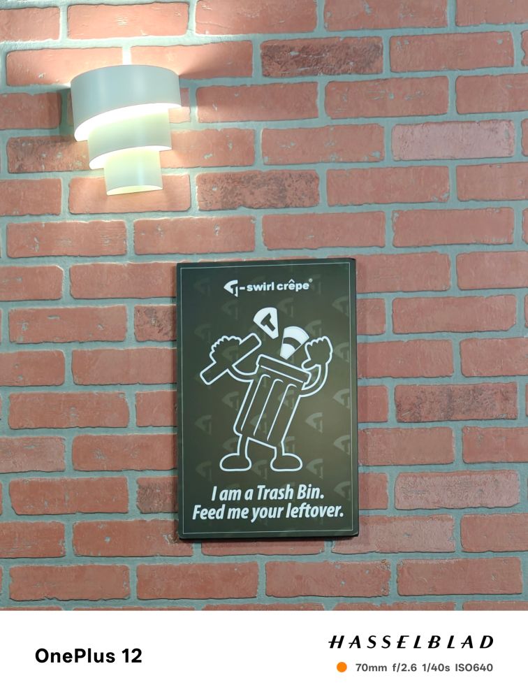 Cartoon of a trash can with the saying "I am a trash bin. Feed me your leftover. 