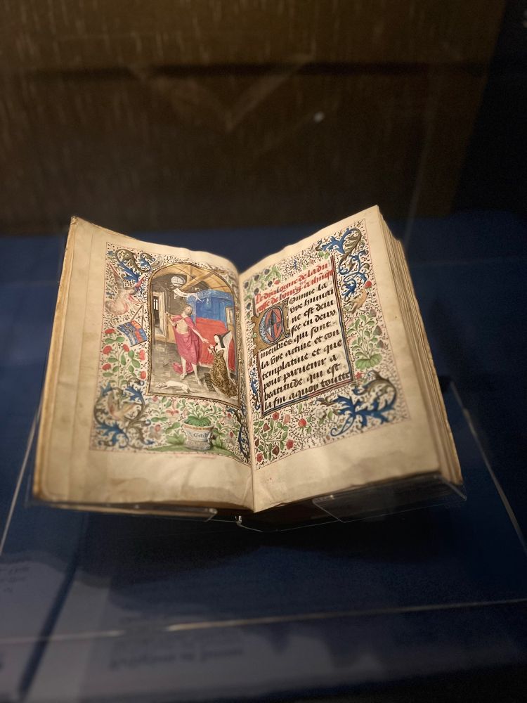 An illuminated prayer book.
