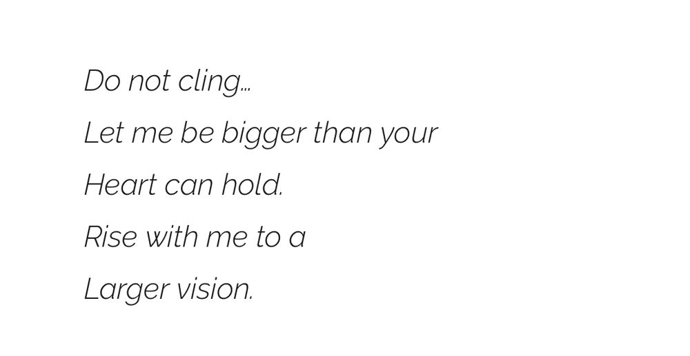 Words from a poem by Ann Lewin ‘Easter Morning’