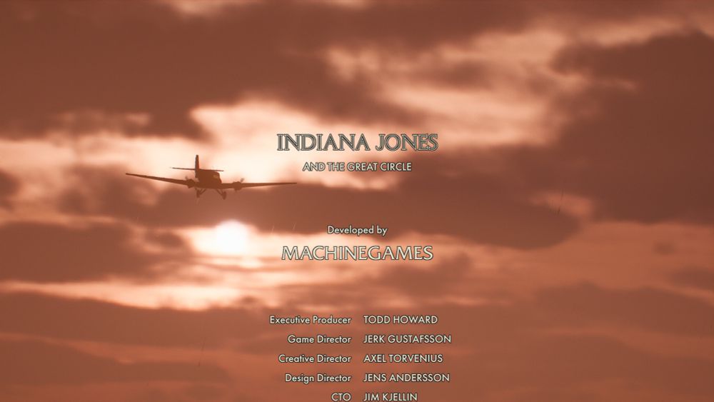 The credits at the end of the game 