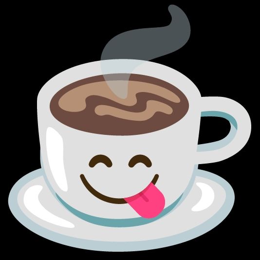 emoji de taza de cafe con la lengua para afuera