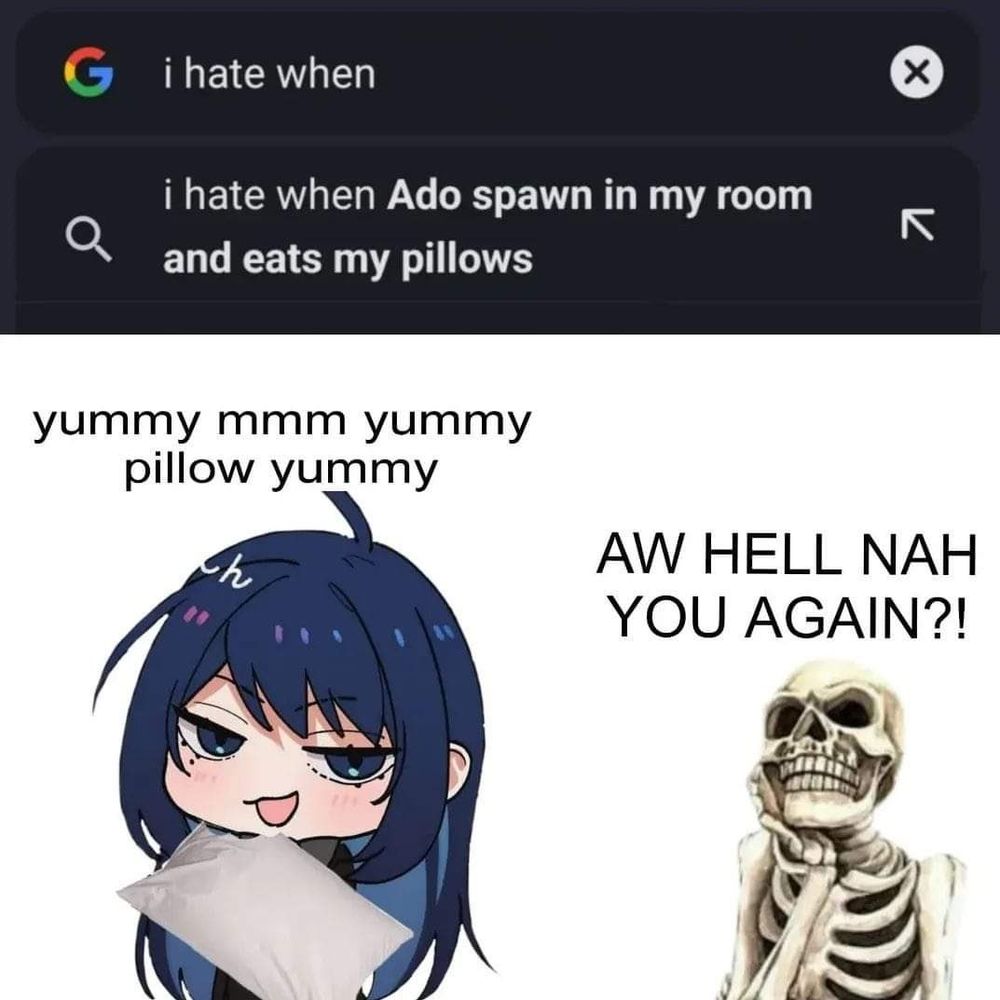 Ado spawns in room and eats pillows