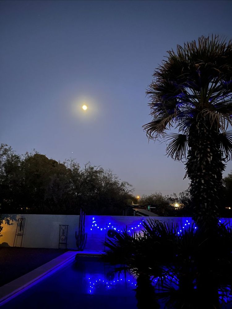 Moonrise over Tucson.