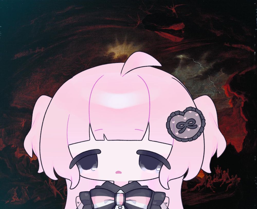 Not sure how to describe this. It's a picture of Ribbon. She looks tired. Done with it. Over it all. 