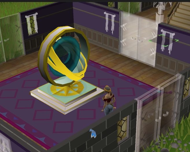 A gilded nexus in a player owned house in old school runescape.
