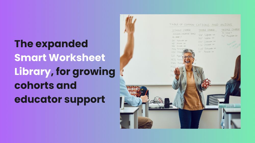 The expanded Smart Worksheet Library, for growing cohorts and educator support.