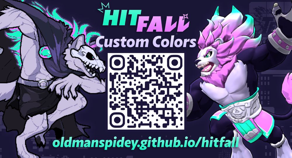 A 2D graphic depicting the QR code to access the custom color website, and the link url to the website itself.