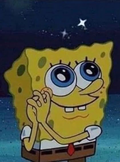 spongebob looking in admiration