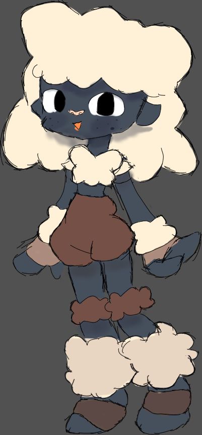 Sheep OC named Delilah. She's got big fuzzy boots!!
