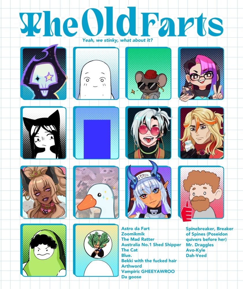 art including, astrodart, zoomik, nerunerucastle, galactictitty, zhonya, blu, bekkomi, arthur dracolich, vampiric_gyaru, alybera goose, spinebreaker, riot draggles, special non online people kyle and david