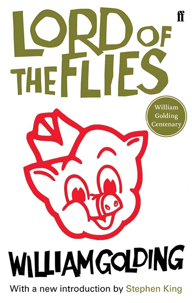 Book cover with image of Piggly Wiggly:

LORD OF THE FLIES
William Golding Centenary
WILLIAM GOLDING
With a new introduction by Stephen King