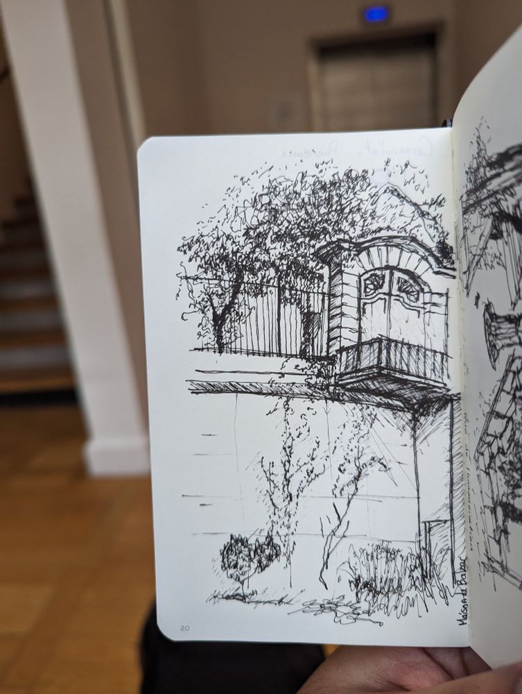 Monochromatic Drawing of a door on top of a tall walll