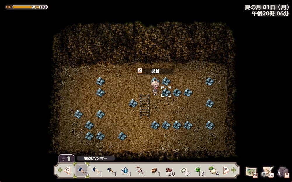 スローライフシミュレーションゲーム「フォレスティア」の制作進捗スクリーンショット