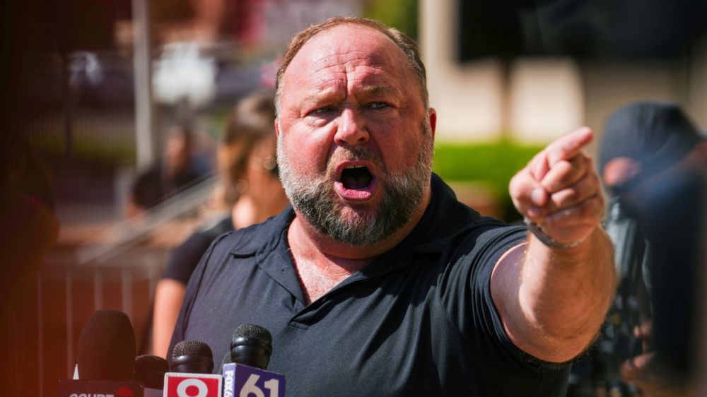 Jones has lost control of his media empire to a newly-appointed receiver who will sell it off to pay the Sandy Hook Elementary School families who sued Jones for defamation after the 2012 shootings.