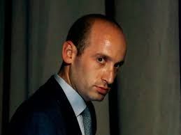 Stephen Miller, aka vampire, glowering from a side profile