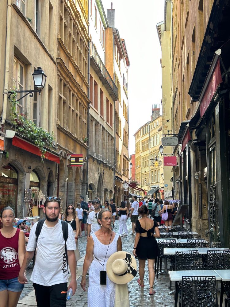 Street scene in “Old Town” Lyon