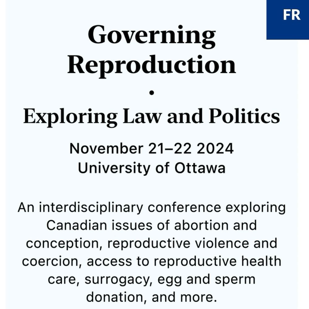 University of Ottawa Governing Reproduction Conference Nov 21-22 2024