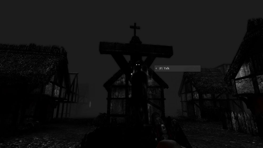 Jogo Betrayer. Cena de um encontro com fantasma numa noite em uma colonia inglesa.