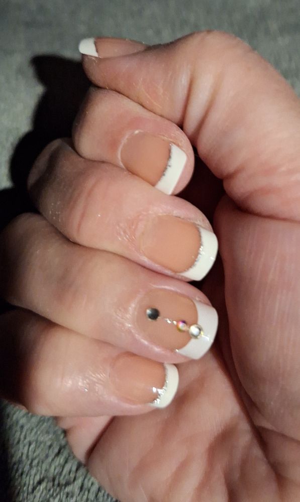 Quicky French manicure at Midnight
